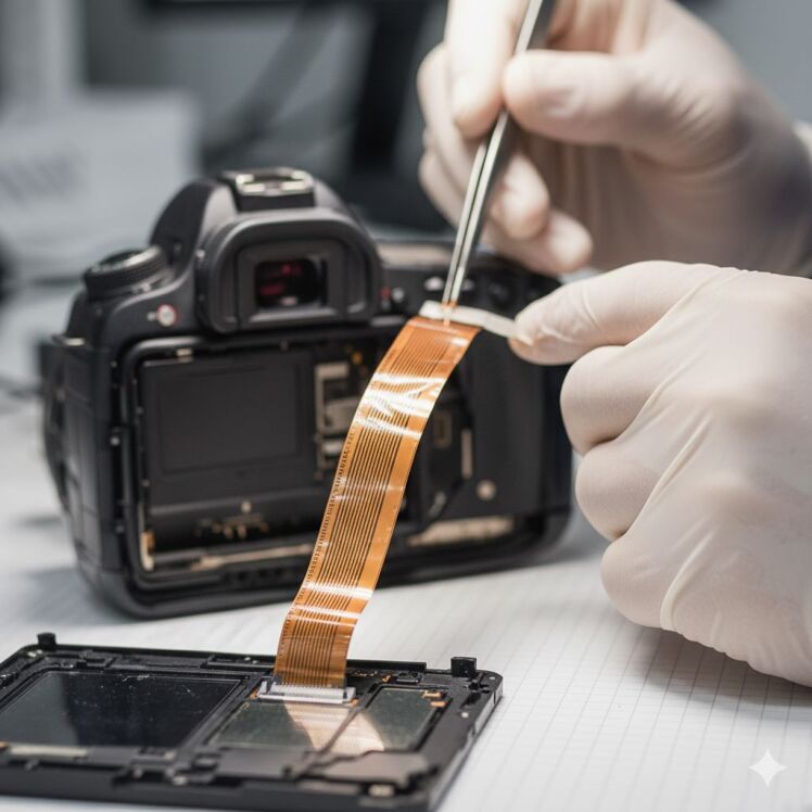 فلت LCD کانن | تعمیر فلت و سیم‌کشی LCD در دوربین Canon EOS M3 