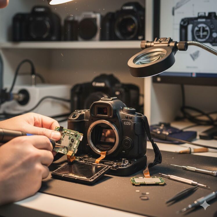 تعمیر مانیتور لمسی کانن | در دوربین‌های میرورلس: بررسی خرابی‌ها 