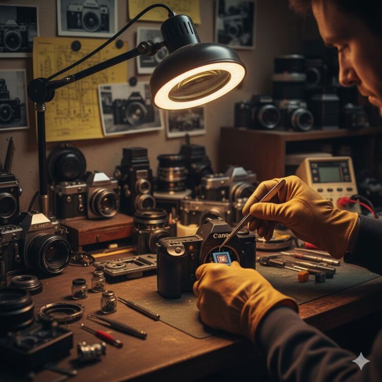 سنسور فول‌فریم کانن | تعمیر و تمیزکاری دقیق بدون آسیب به پوشش محافظ