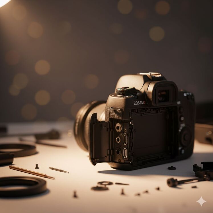 پورت دوربین 80D بررسی، تعمیر و نگهداری تخصصی اتصالات USB، HDMI و SD