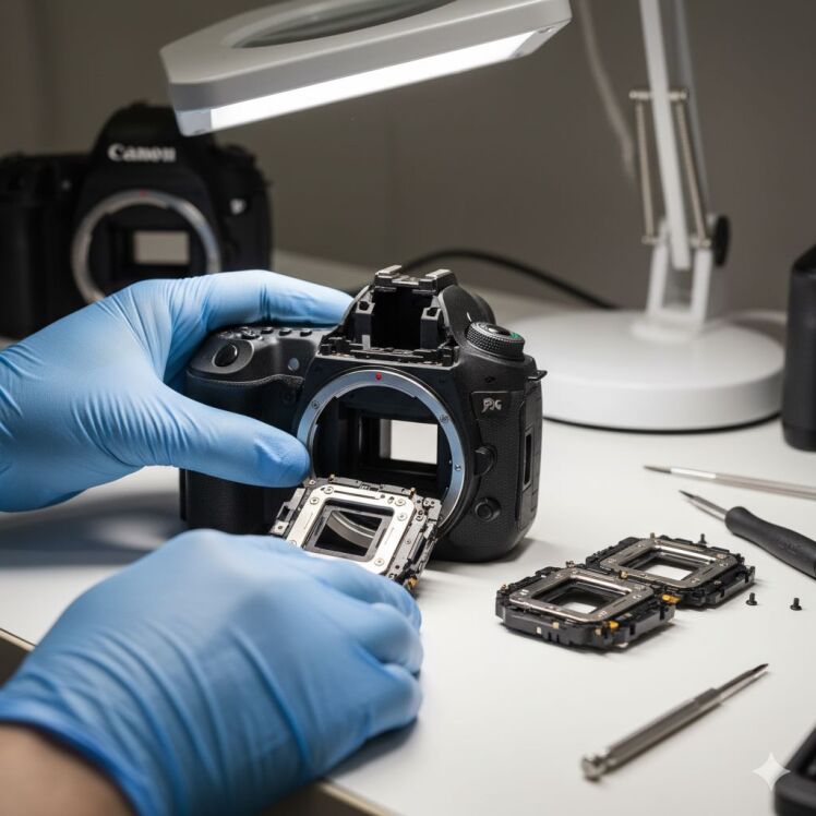 تعمیر دوربین‌های کانن | در اثر استفاده طولانی و استهلاک مکانیکی