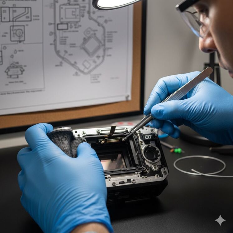 تعمیر شاتر R7 | راهنمای تعمیر دکمه شاتر و دکمه‌های عملکردی Canon R7