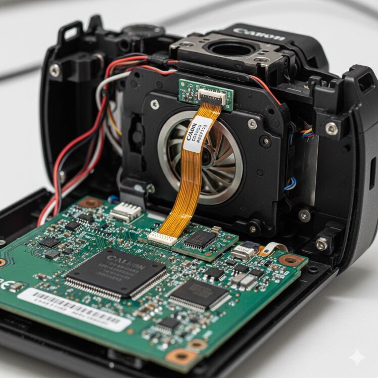 کابل شاتر دوربین کانن و نقش تمیزی در جلوگیری از خطاهای Err 80 و Err 99