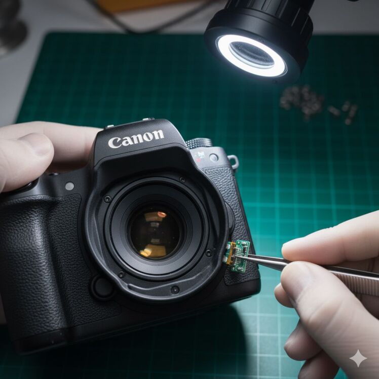 سنسور تشخیص چشم کانن | بررسی و تعمیر در دوربین‌های R3 و R6 Mark II