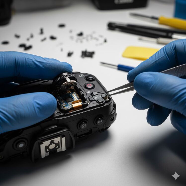 روشهای نگهداری | و تعمیر دکمههای بدنه دوربین کانن (دکمه شاتر، منو و غیره)